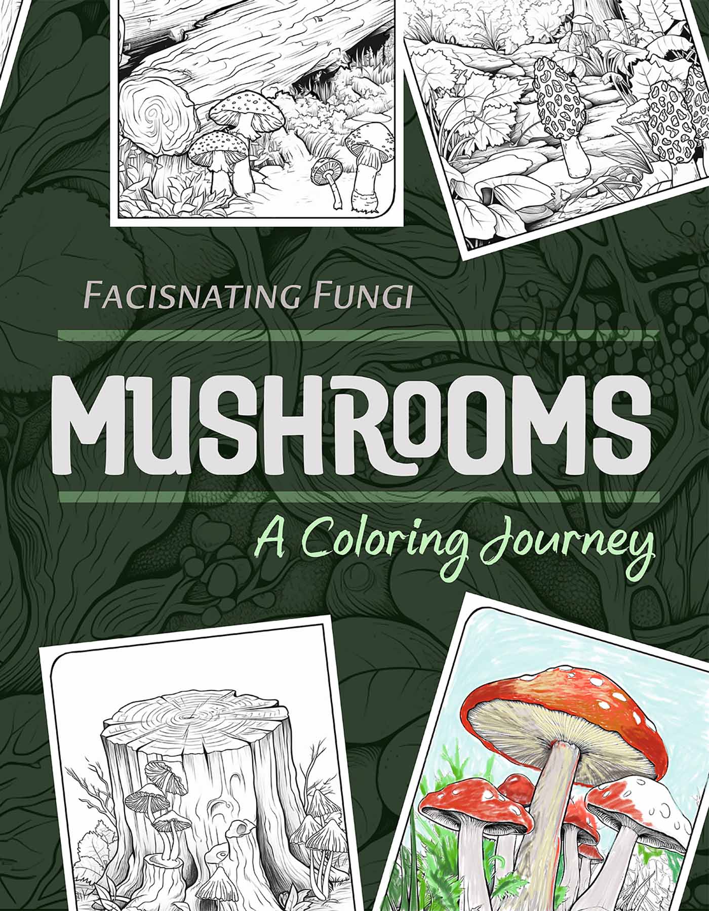 MUSHROOMS: Coloring Book for Adults