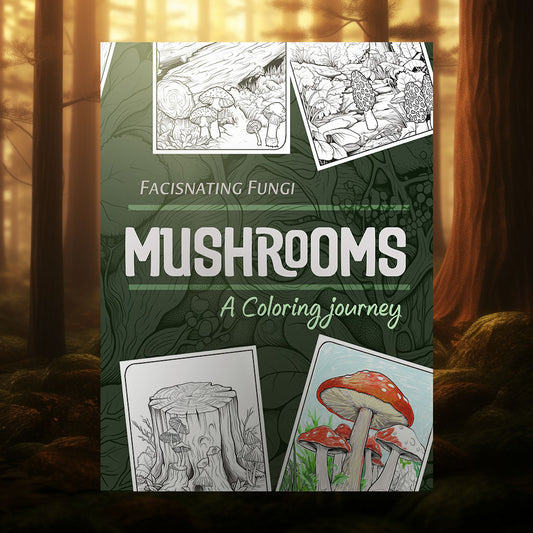 MUSHROOMS: Coloring Book for Adults